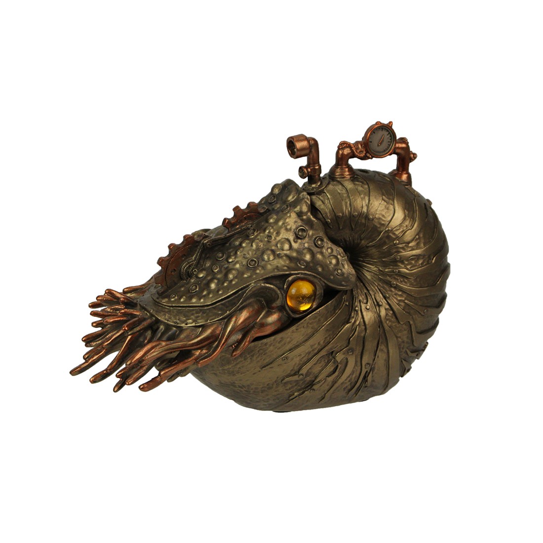 Bronze Copper Finished Steampunk Nautilus Sea Monster Fantasy Tabletop Statue gallery
