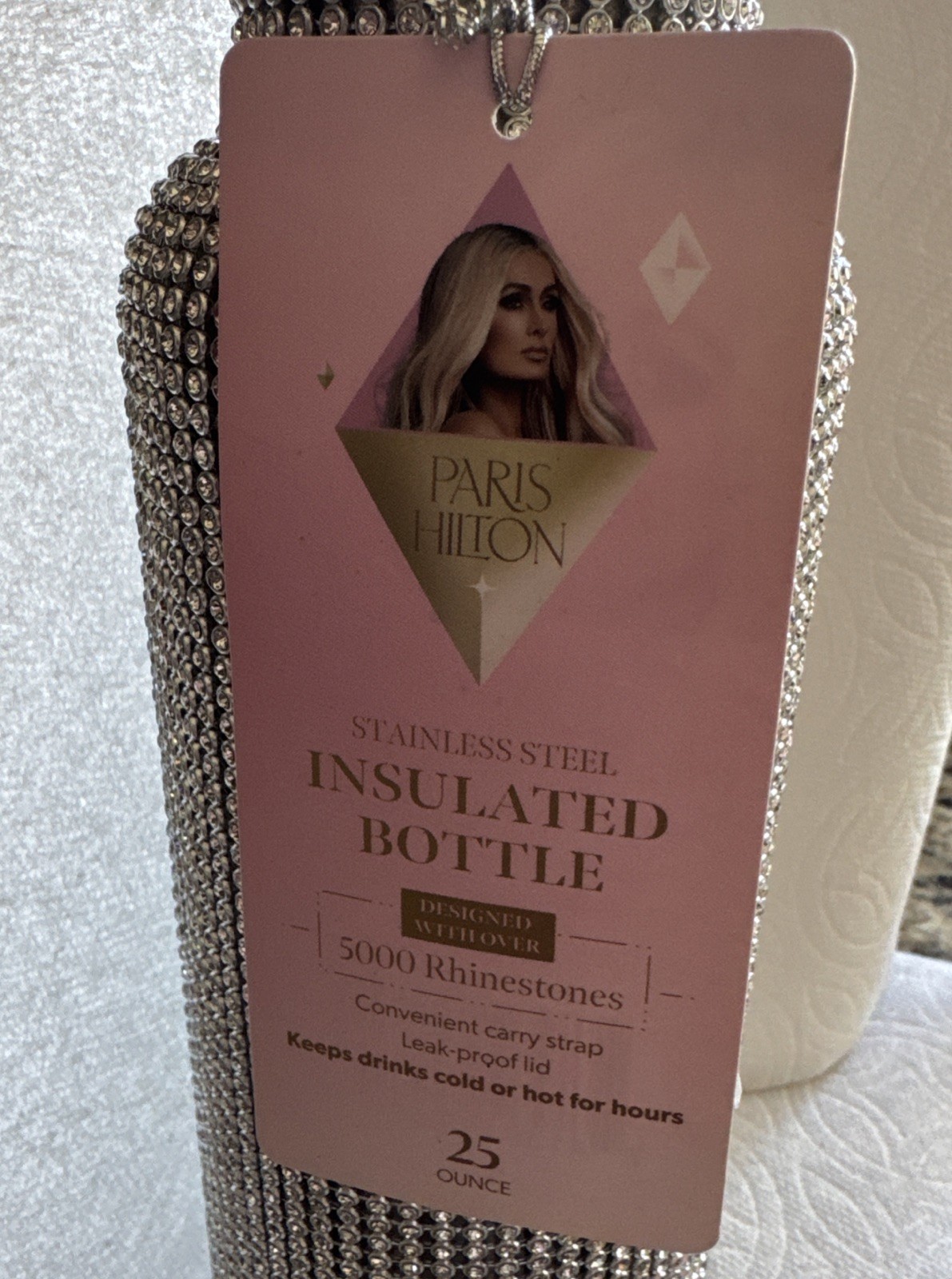Paris Hilton Rhinestone Stainless Steel Insulated Bottle Over 5000 Stones New gallery