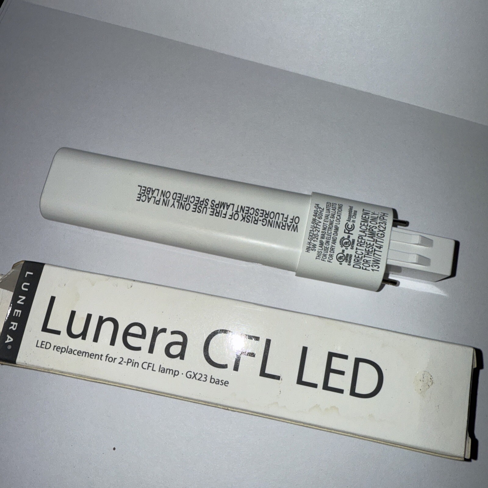 New LUNERA CFL LED Replacement 2-pin GX23 3500K 930-00122 Bulbs Lamps HN-H-GX23 gallery