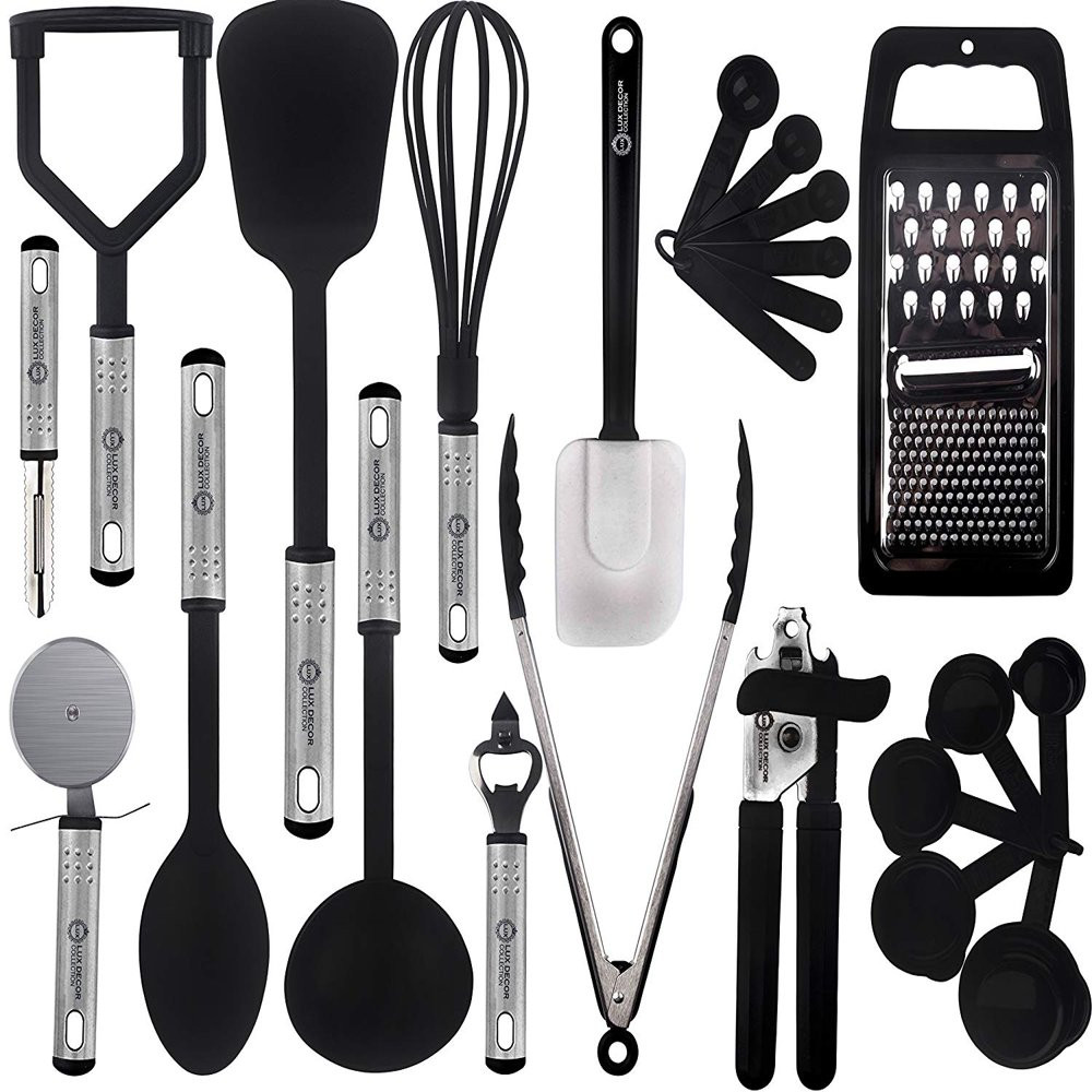 Lux Decor Collection Cooking Utensils Set-Kitchen Accessories, Nylon Cookware Se gallery