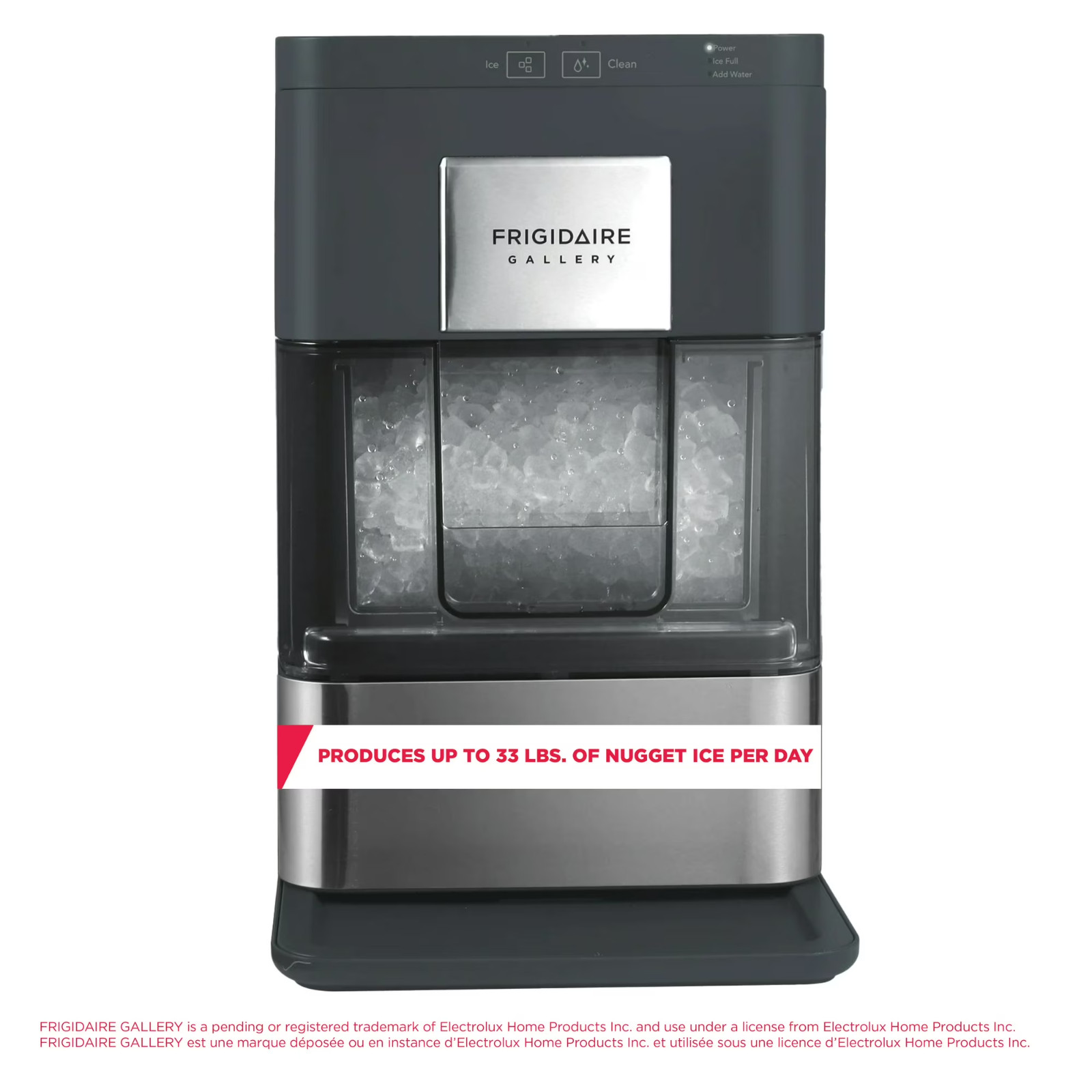 Frigidaire Gallery 33 lbs. Touchscreen Nugget Ice Maker, Stainless Steel Accent, gallery