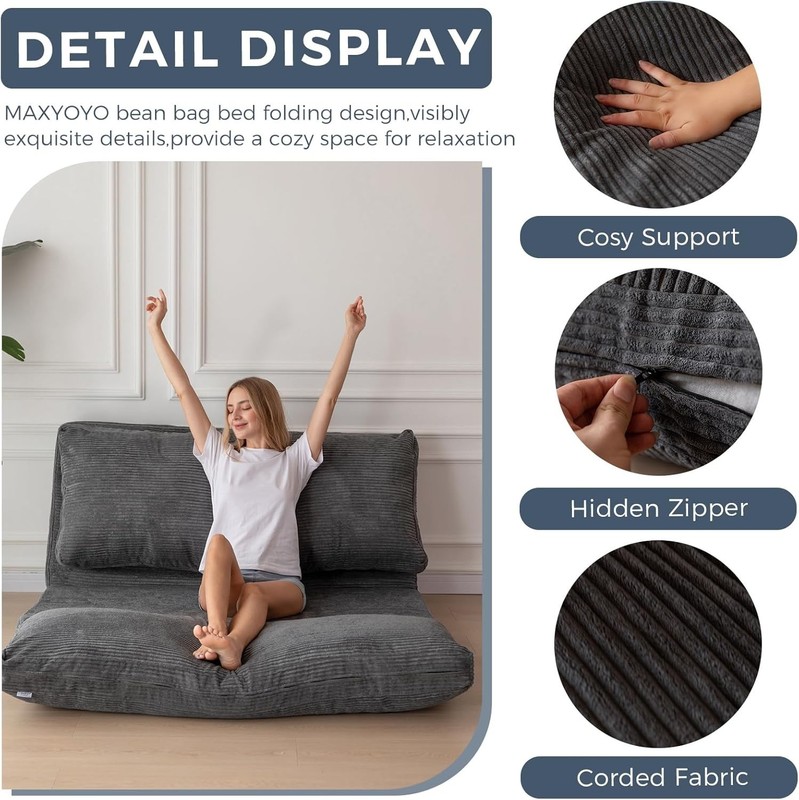 Folding Sofa Bed Flexible Foam Support Couch with Washable Cover for Living Room gallery