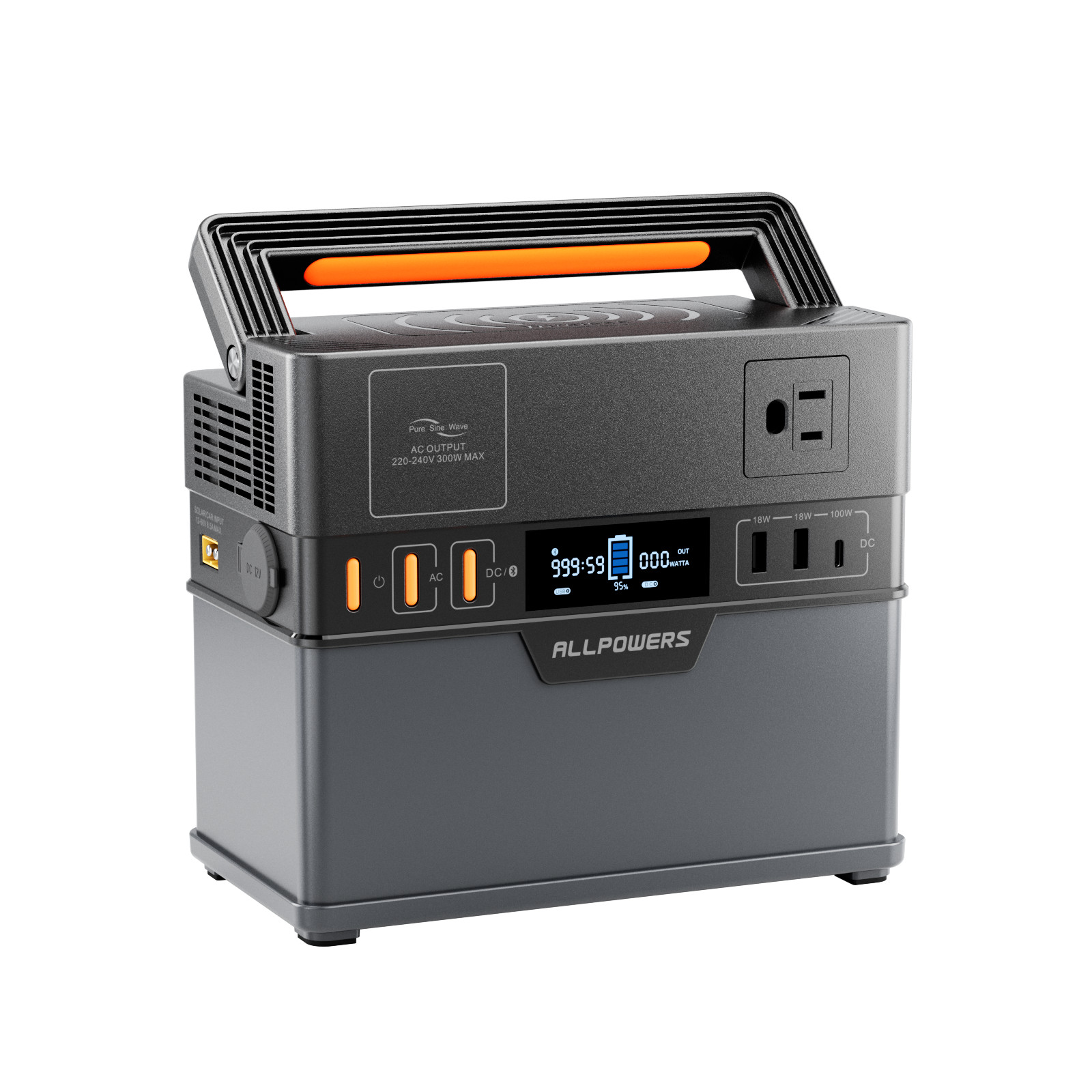 ALLPOWERS Portable Power Station 300W Solar Generator Backup Lithium Battery AC gallery
