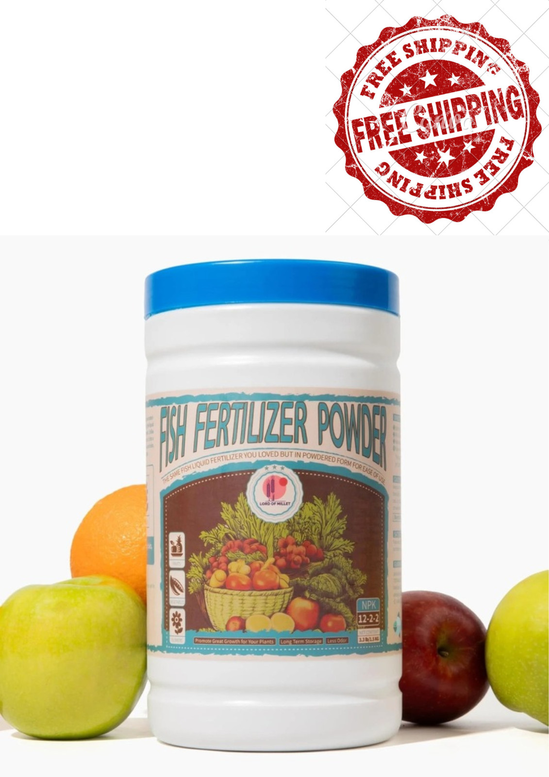 Fish Emulsion Fertilizer 12-2-2 Powder (3.3 Pounds Powder-Up to 300 Gallons of W gallery