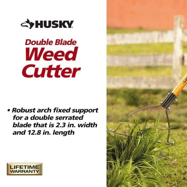 Durable Double Blade Weeder Cutter Hardwood Handle for Tall Grass Vegetation gallery