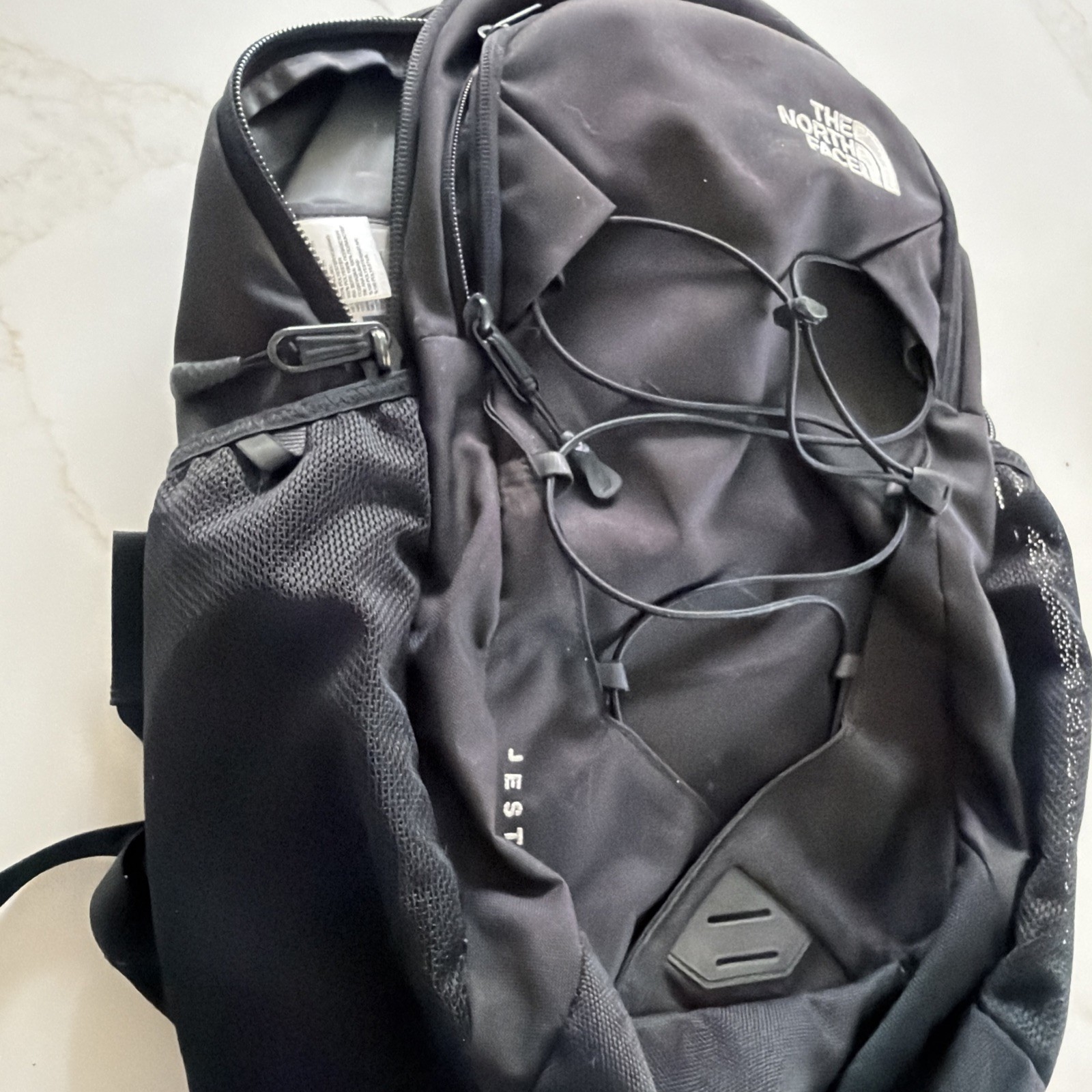 The North Face Jester Backpack Black Preowned Hiking Work Computer School  5