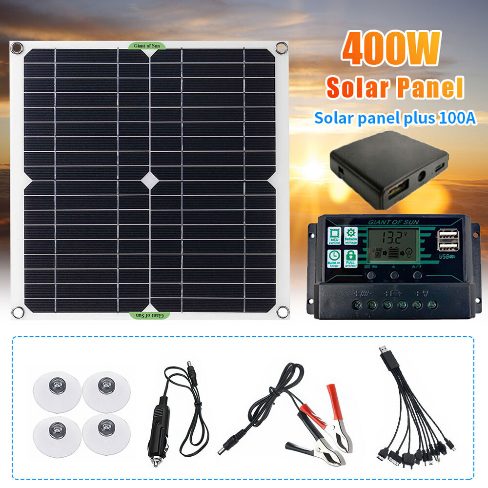 6000W Complete Generator with 400W Solar Panel Power Charger 110V Grid System US gallery