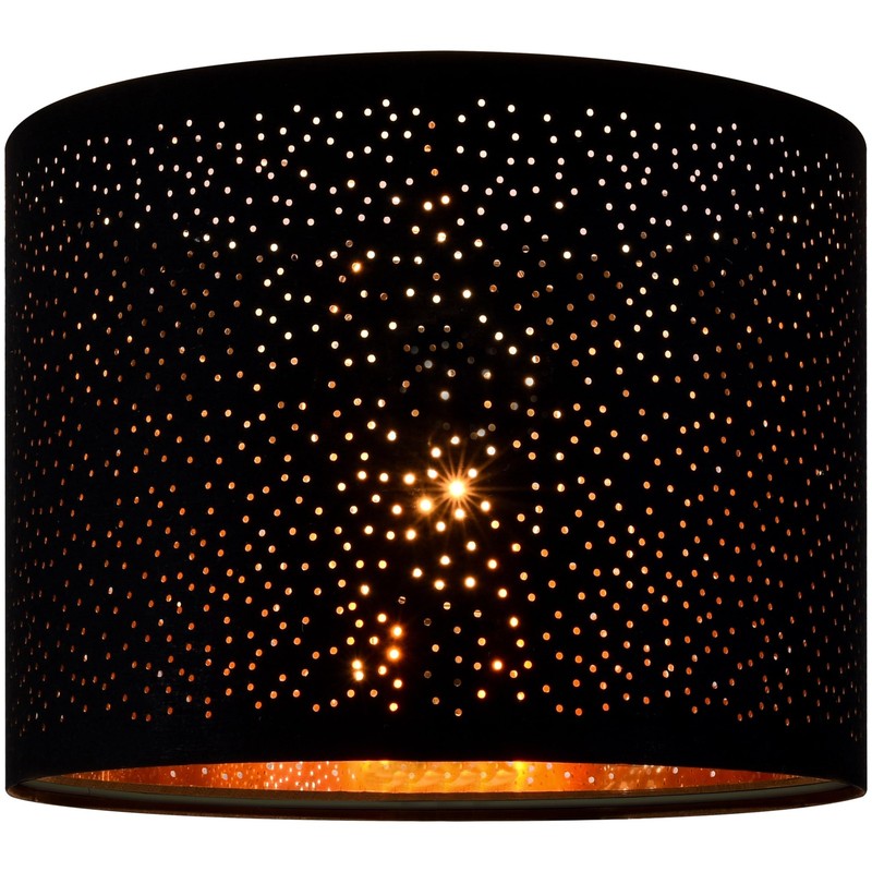 2 PCS Black Drum Lamp Shades Laser Drilling Spider Fitter Fits 13x13x10 Inch gallery