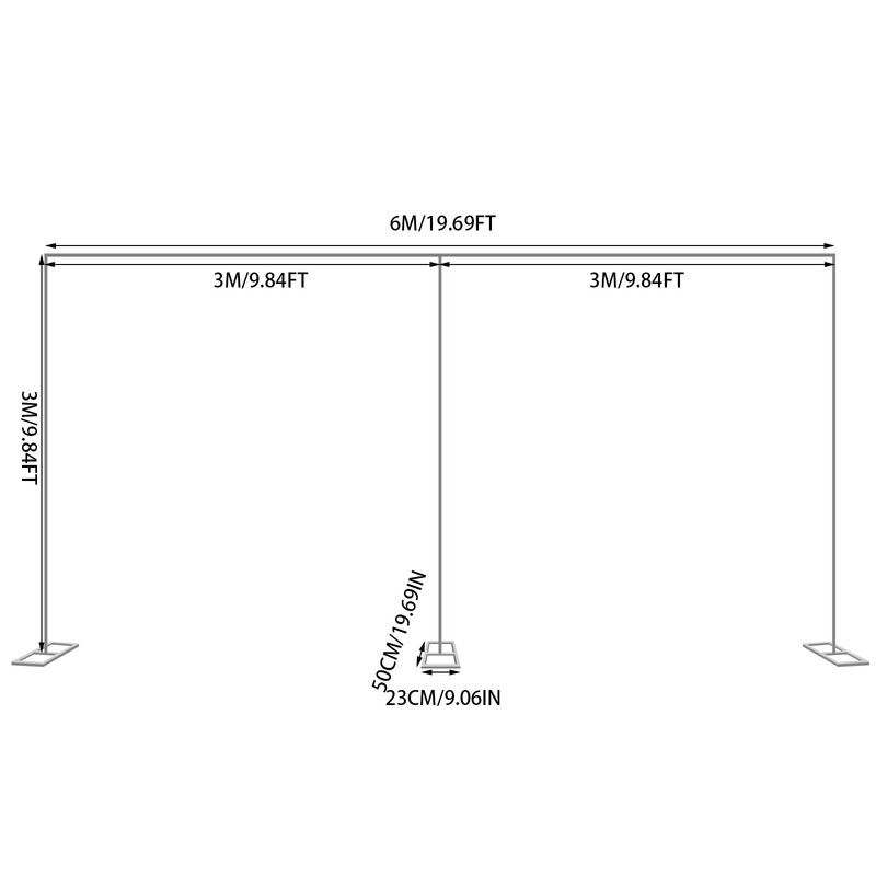 10x20ft Backdrop Stand, Wedding Party Backdrop Stand Pipe Kit Curtain Frame NEW gallery