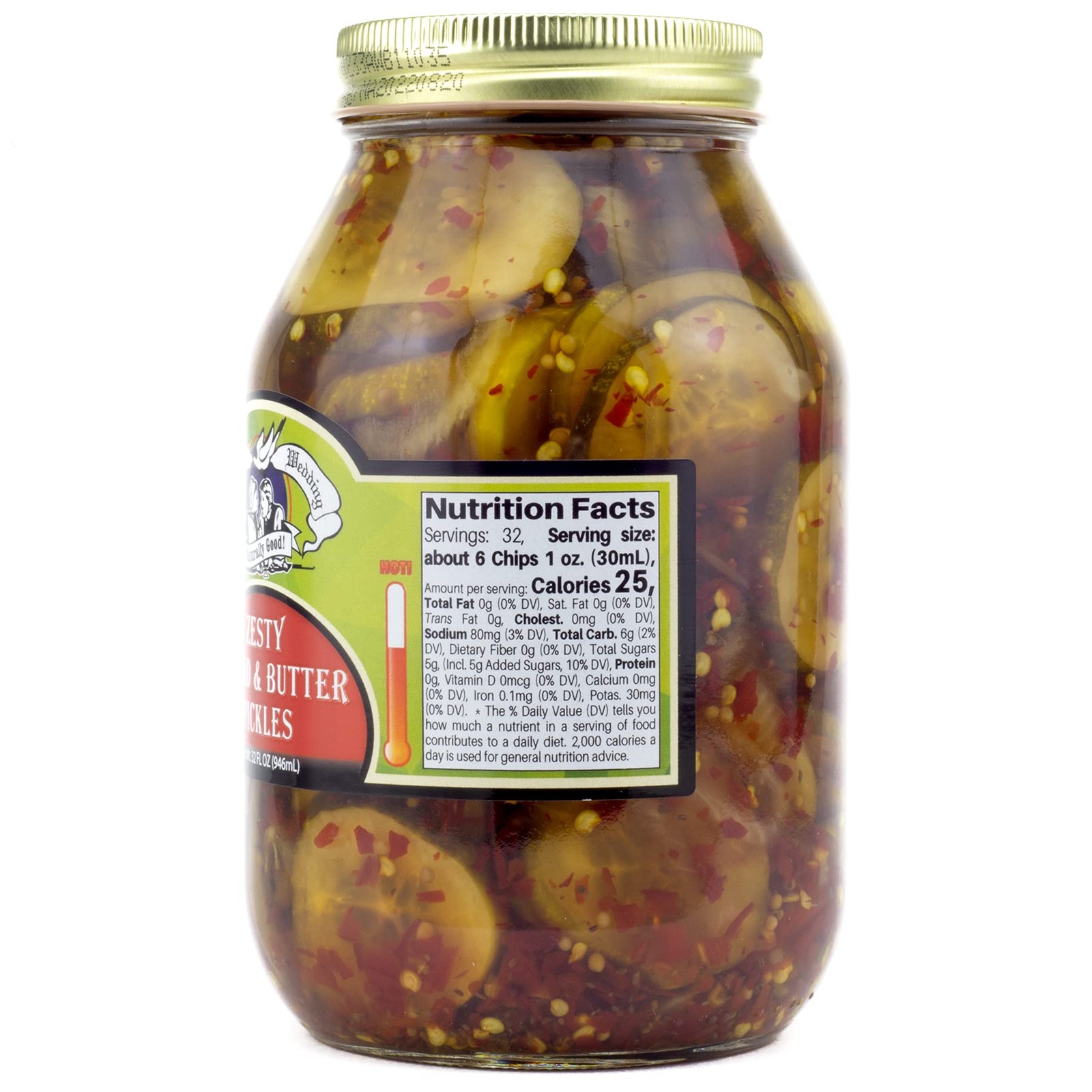 Amish Wedding Zesty Bread & Butter Pickles, 32 Ounce Jar gallery