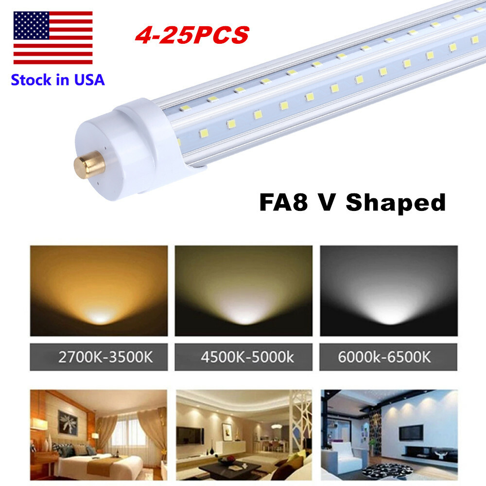 8FT T8 LED Tube Light FA8 Single Pin LED Shop Lamp Replace 8ft Fluorescent Light gallery