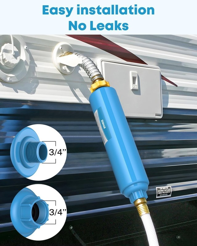 RV Water Filter, NSF Certified, Inline Water Filter Reduces Chlorine, Bad Tas... gallery
