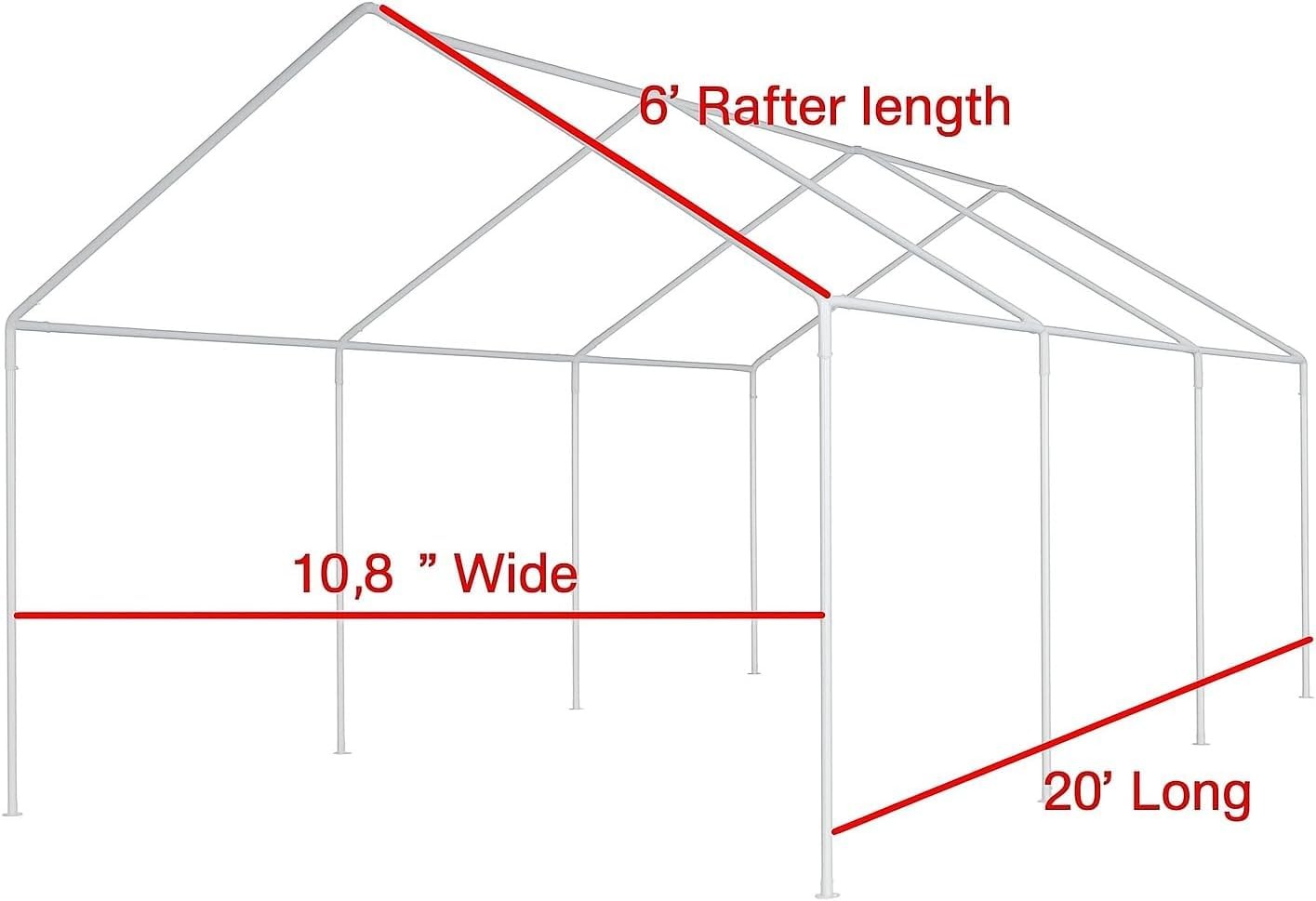 10X20 Canopy Tarp Carport (Front Panel) gallery