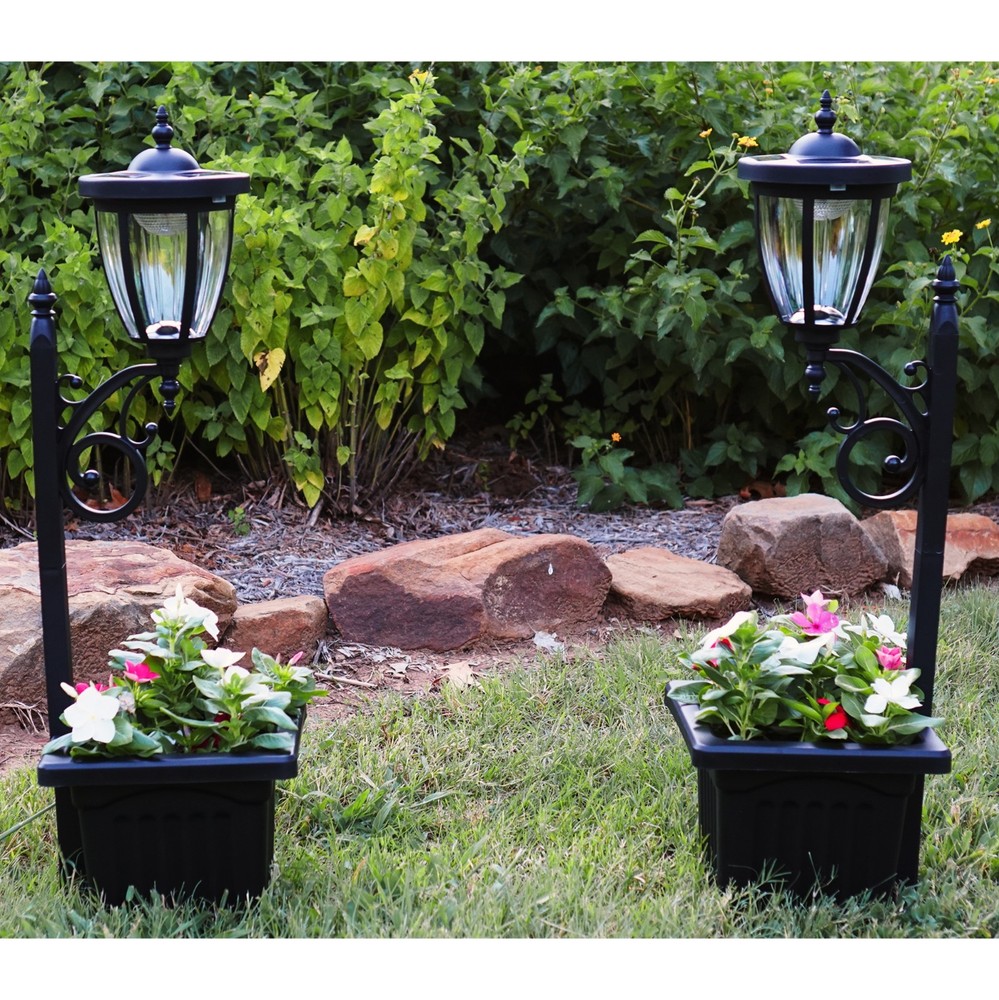 2PK Sunray Kambria Multi Function solar lamp & planter