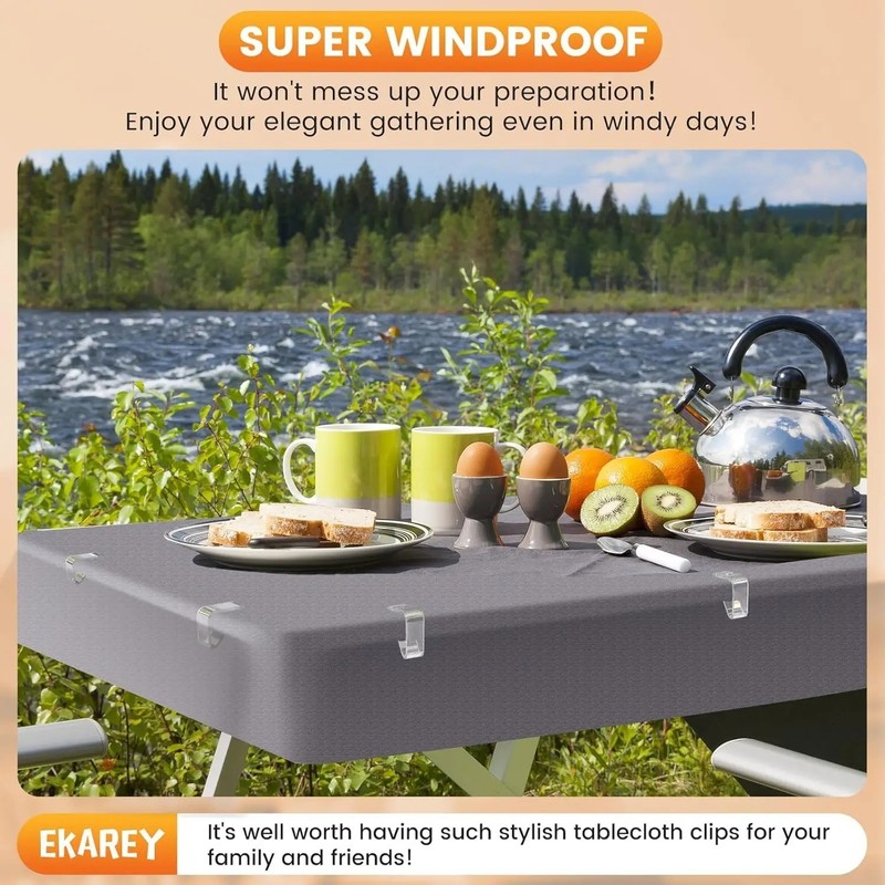 Clear Tablecloth Clips Plastic Table Cover Holders Party 8/16/24 gallery