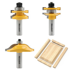 3Pcs Raised Panel Router Bits 1/2″ Shank Cabinet Door Router Bit Set (Tenon Cutt