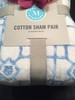 MARTHA STEWART STANDARD Quilted Shams 2 PC Set Zale Coastal Blue Cotton NEW gallery