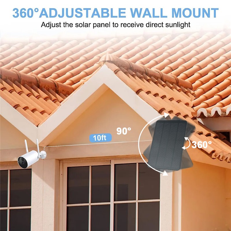 Ring Camera Solar Charging Panel Suitable for Outdoor Camera Battery Chargers gallery