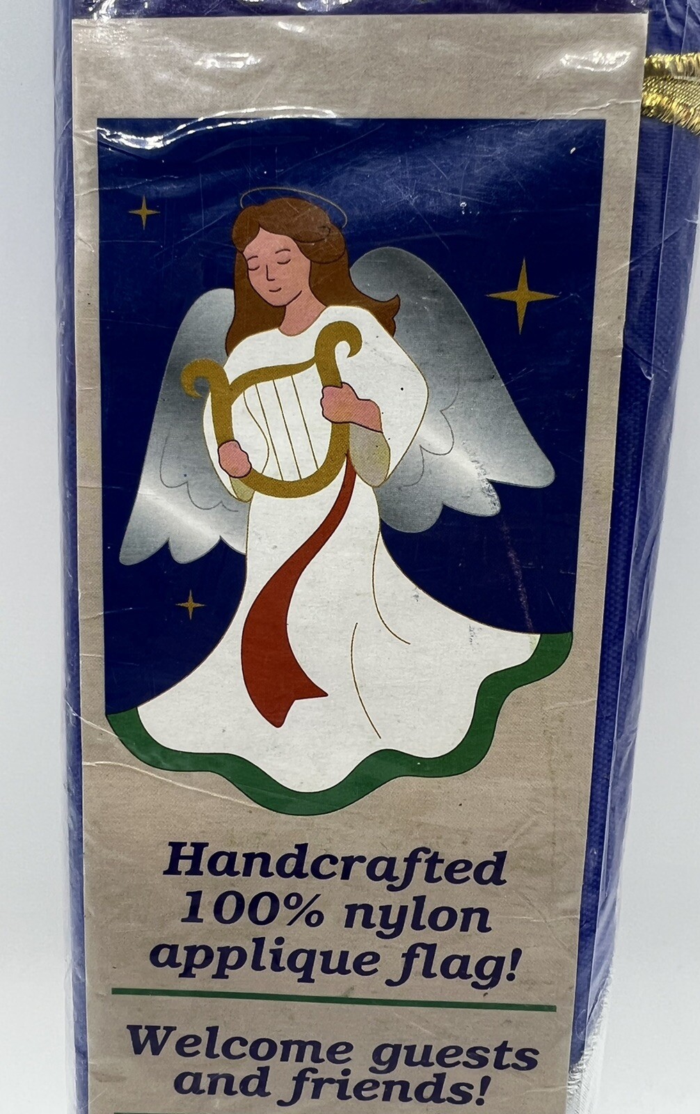 Meadow Creek Angel with Harp Decorative Flag Large 28x40 inches 00452 Christmas gallery