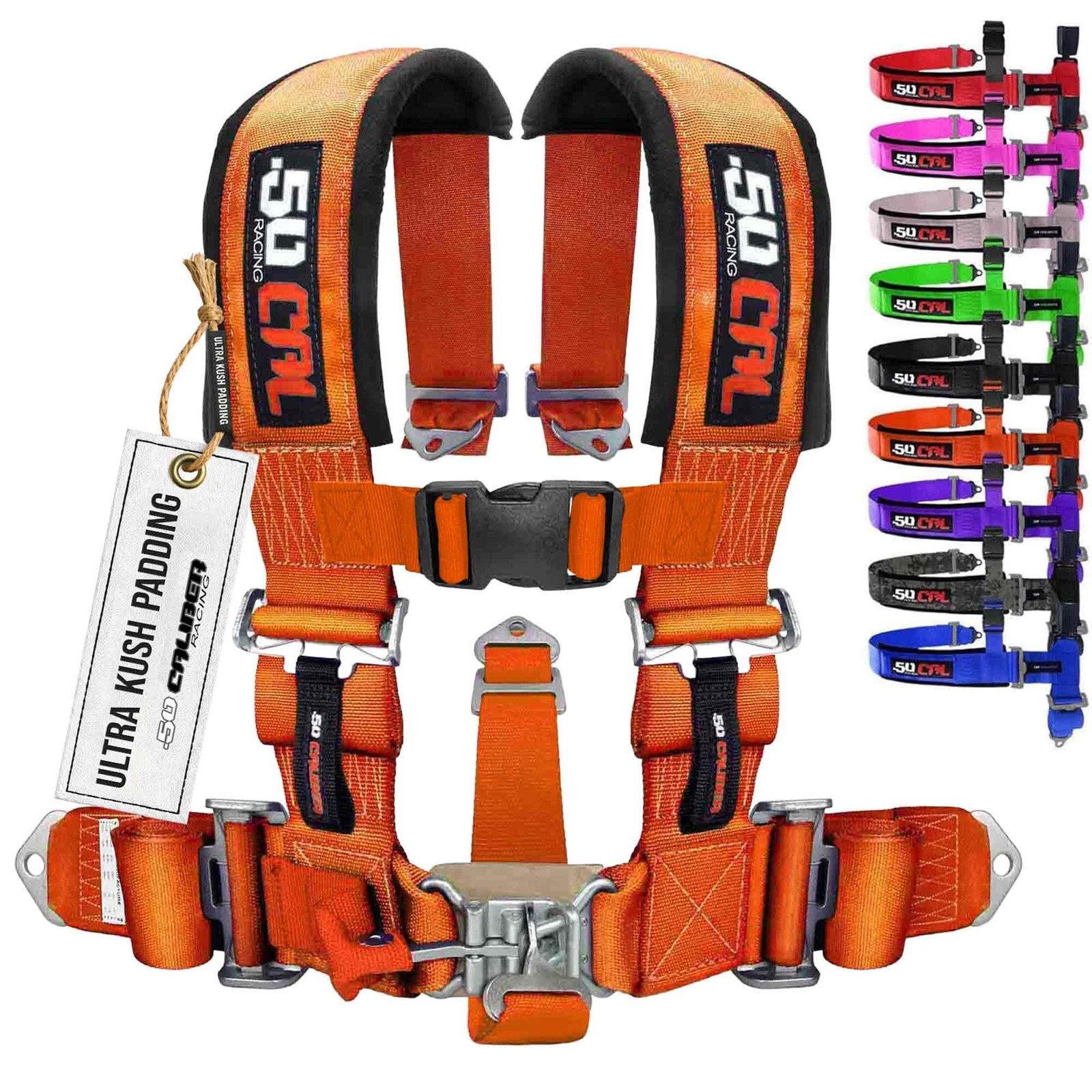 1pc Orange 5 Point Harness for Bucket Seat, Latch Release, 9 Color Options, R... gallery