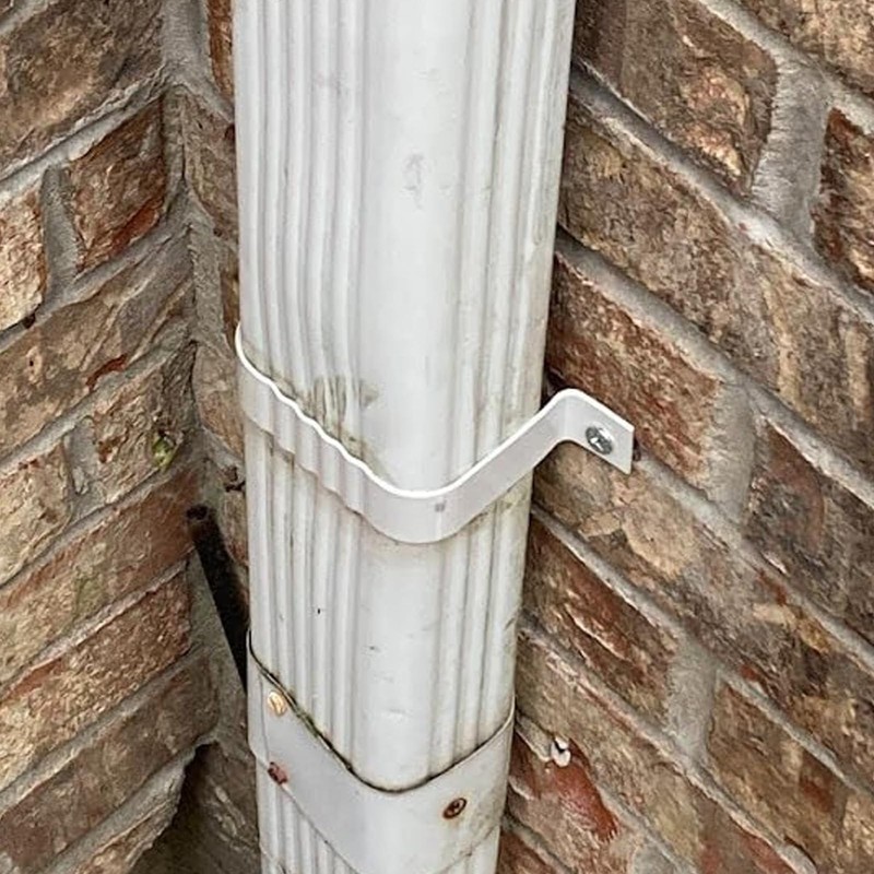 VYH Downspout Adapter Gutter Strap 2x3 Leader white 2pcs gallery