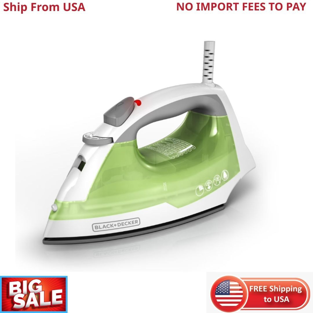 BLACK+DECKER Steam Iron, 1200W, Smartsteam Technology, Non-Stick Soleplate, Auto gallery