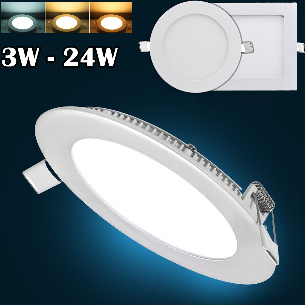 6W 9W 12W 15W 18W LED Recessed Ceiling Panel Down Lights Bulb Slim Lamp Fixtures gallery