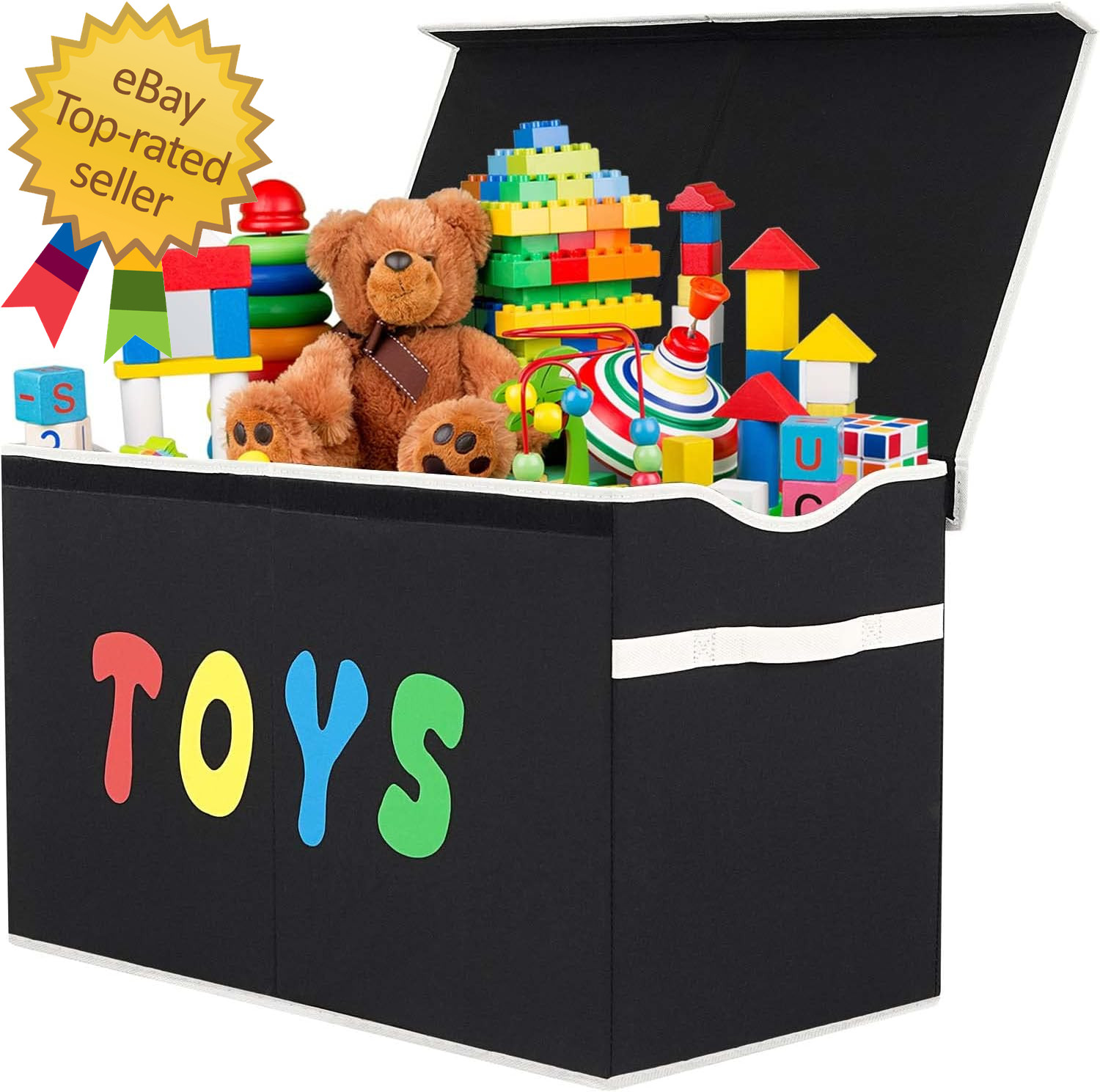 Toy Box Chest, Collapsible Sturdy Storage Bins with Lids, Extra Large Kids Toy S gallery