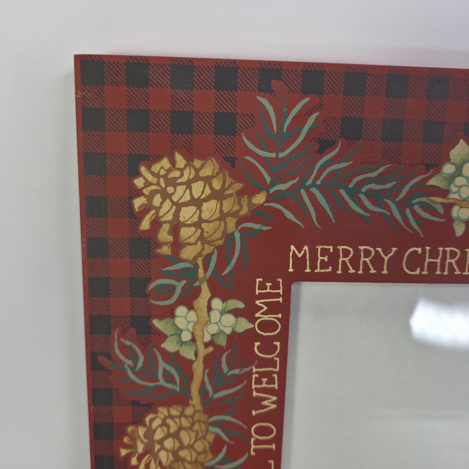 Danielson Designs Picture Frame Christmas Decor Red Pine and Berry Table Wall gallery
