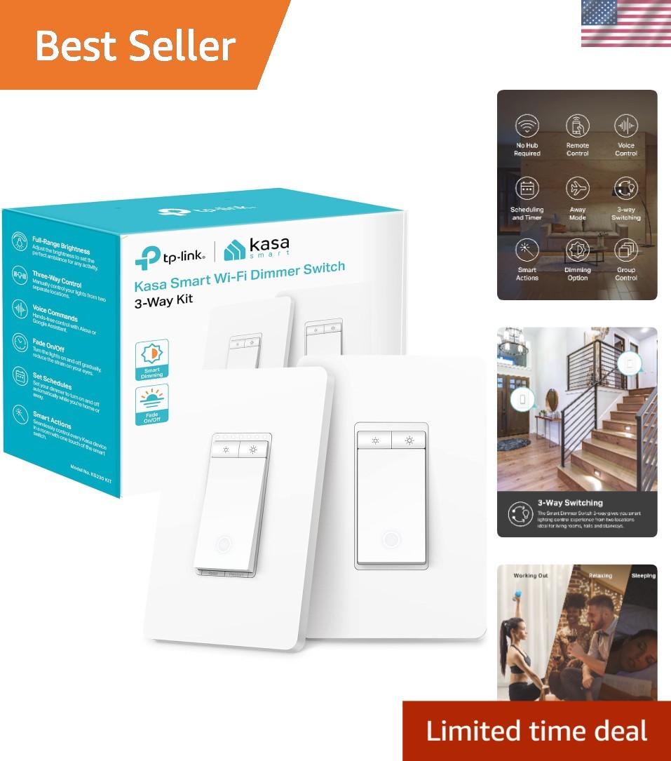Smart 3-Way Dimmer Switch Kit with Voice Control - Alexa & Google Assistant gallery