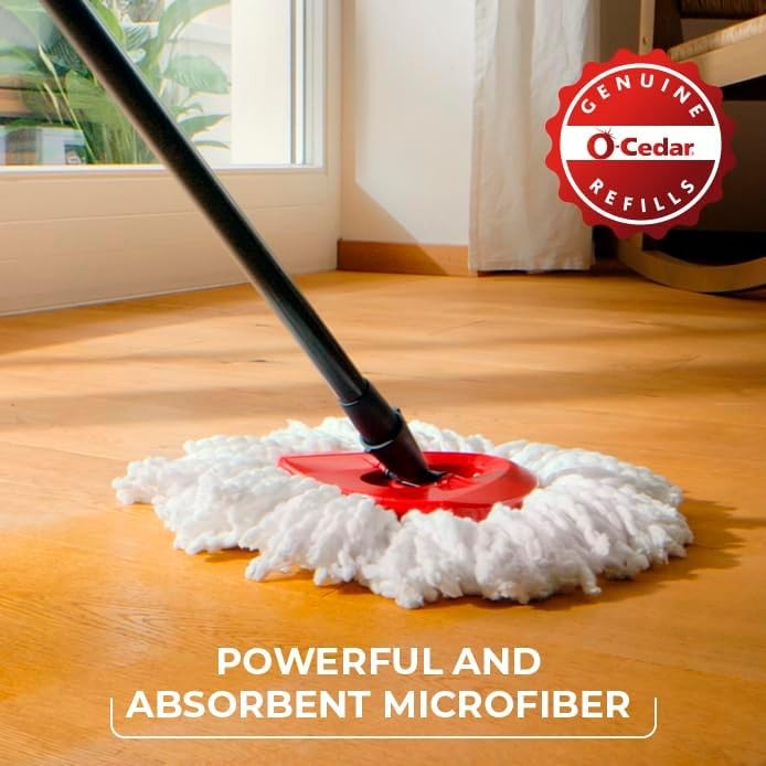 O-Cedar Easywring Microfiber Spin Mop & Bucket + 3 Extra Refills gallery