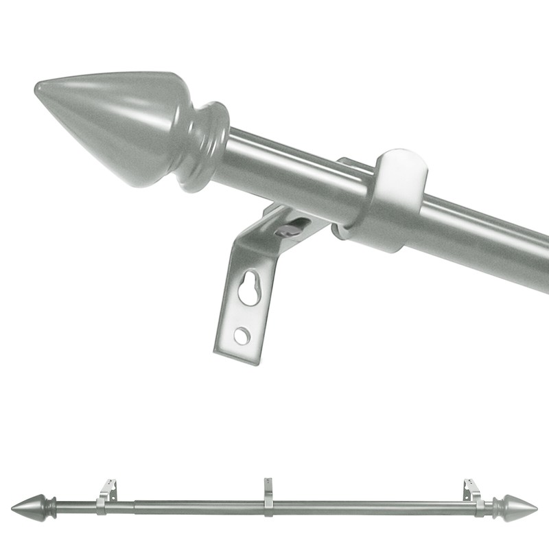 5/8“ Adjustable Lance Drapery Single Curtain Rod Set , 28”-48“/48”-84“/84”-120“ gallery