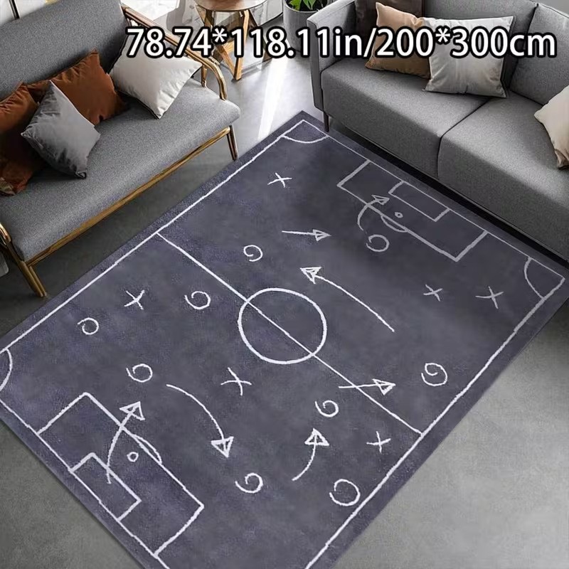 Silent Crystal Velvet Floor Mat Non-Slip Water Absorbent Football Pad gallery