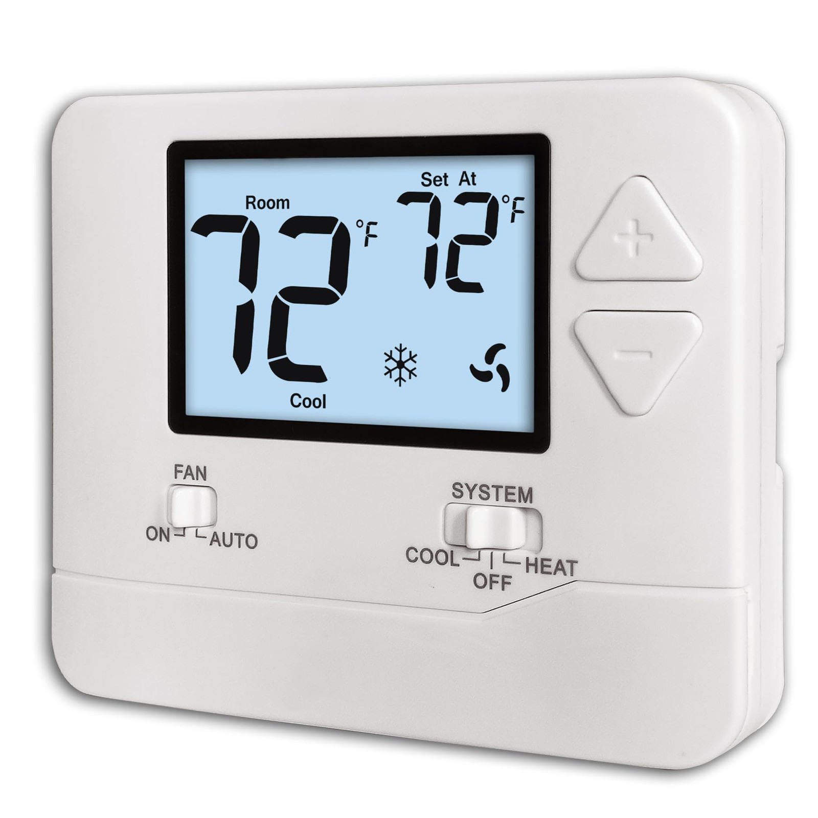 Heagstat Non Programmable Thermostat, Single-Stage 1 Heat 1 Cool, Off-white gallery