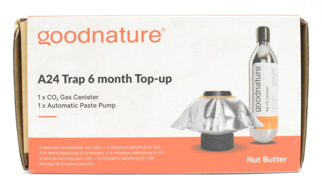 Goodnature A24 Trap 6 Month Top-Up Kit - Nut Butter Lure Pump & CO2 Canister gallery
