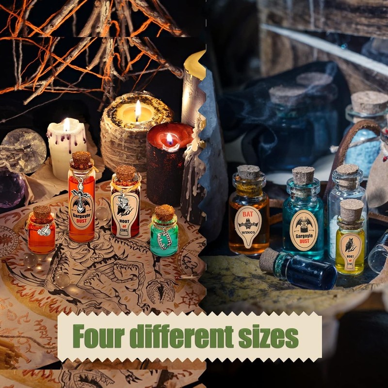 53 Pcs Halloween Mini Potion Bottles Set Including 12 5/10/15/20 ML gallery