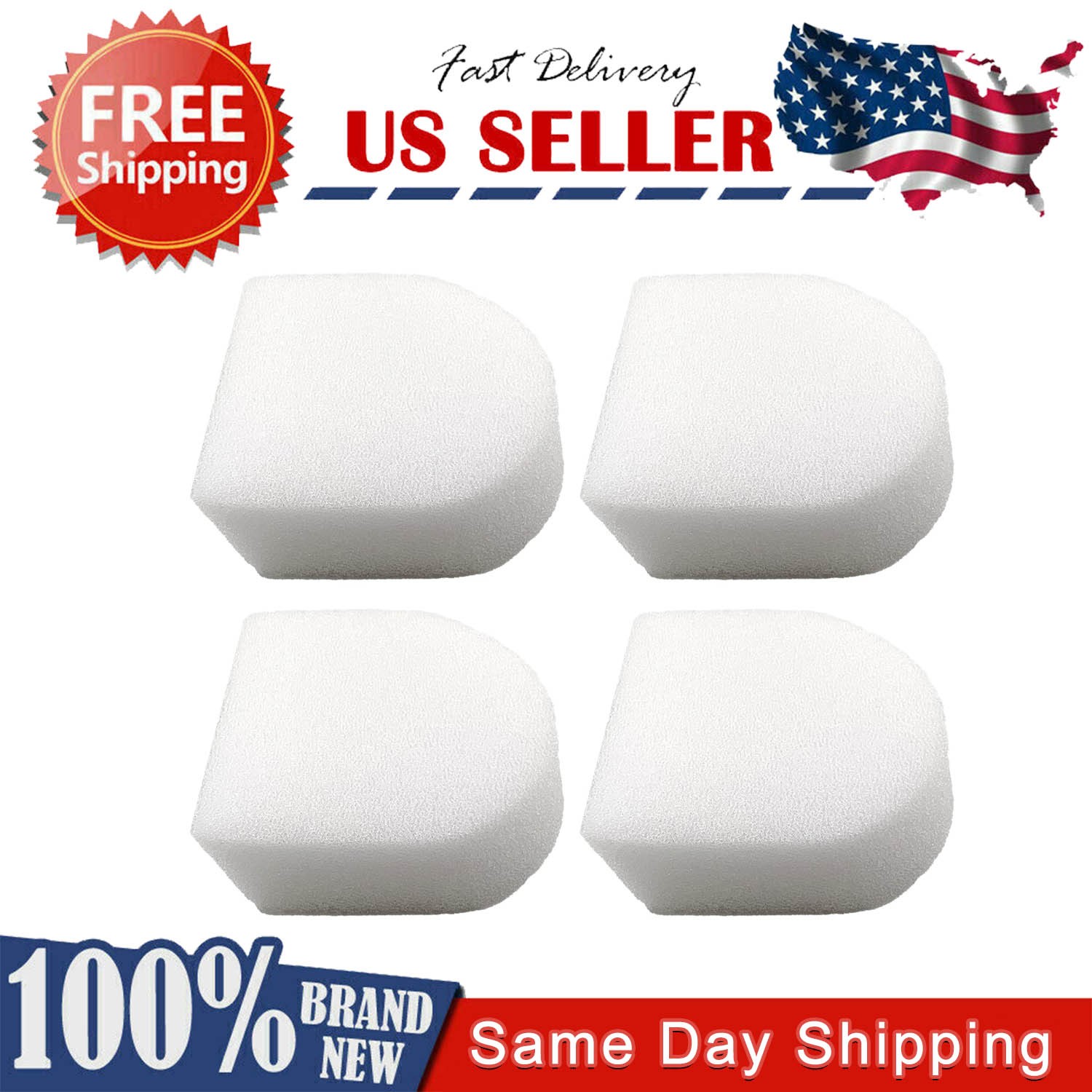 4 PACK Foam Filters Replacement for Shark WD100 WD101 WD200 WD201 AW201 gallery