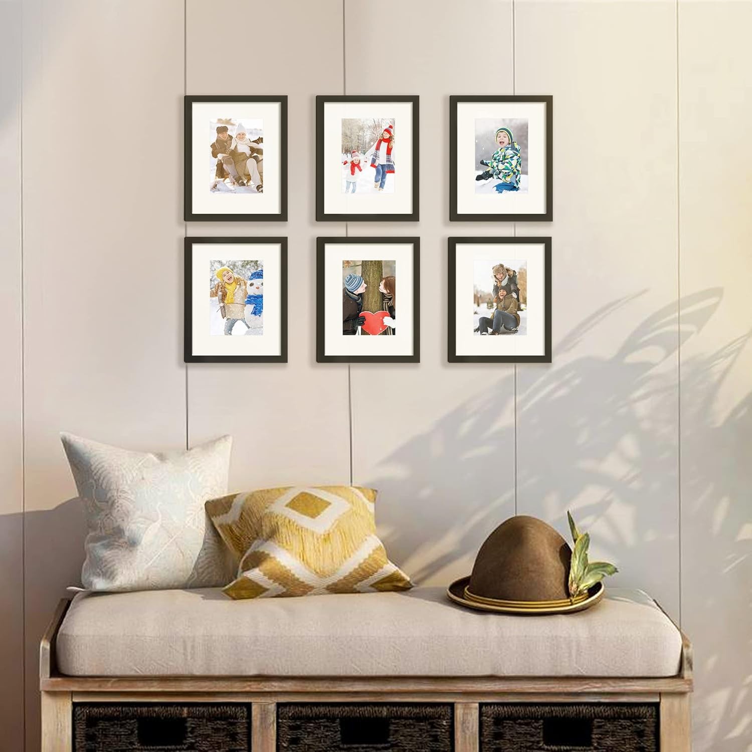 upsimples 8x10 Picture Frame, Display Pictures 5x7 with Mat or 8x10 Without Mat, gallery