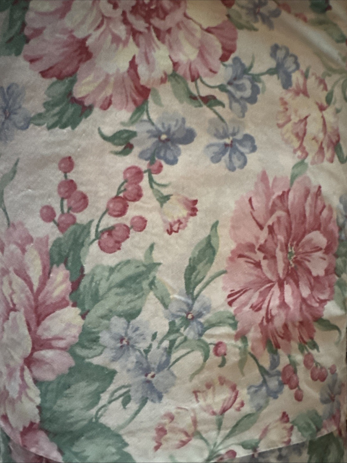 Handmade Reversible Ruffled Floral Duvet Cover Cottagecore Shabby Chic 80”x94” gallery