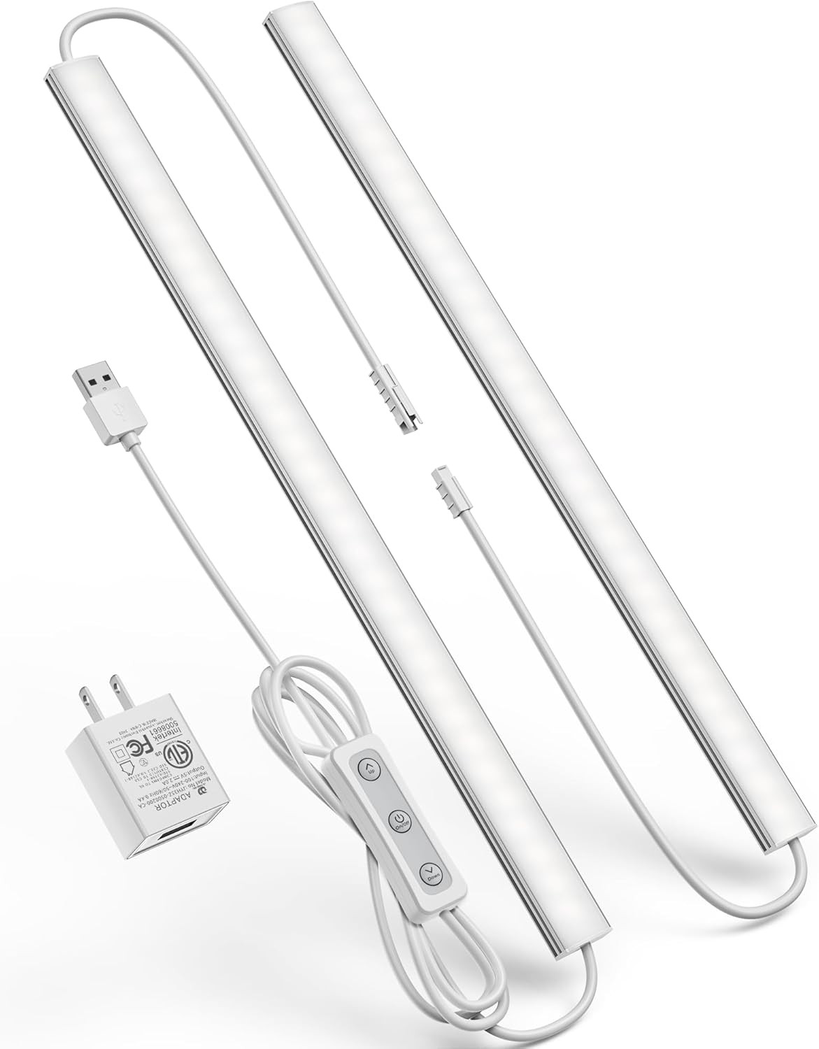 Plug-In under Cabinet Lighting, Dimmable Counter Lights for Kitchen, 2Pcs 12 Inc gallery