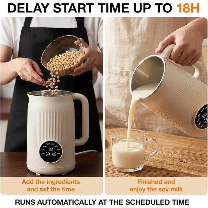 8 In 1 Automatic Nut Milk Maker With 12 Blades 50oz Almond Soy Milk Machine US gallery