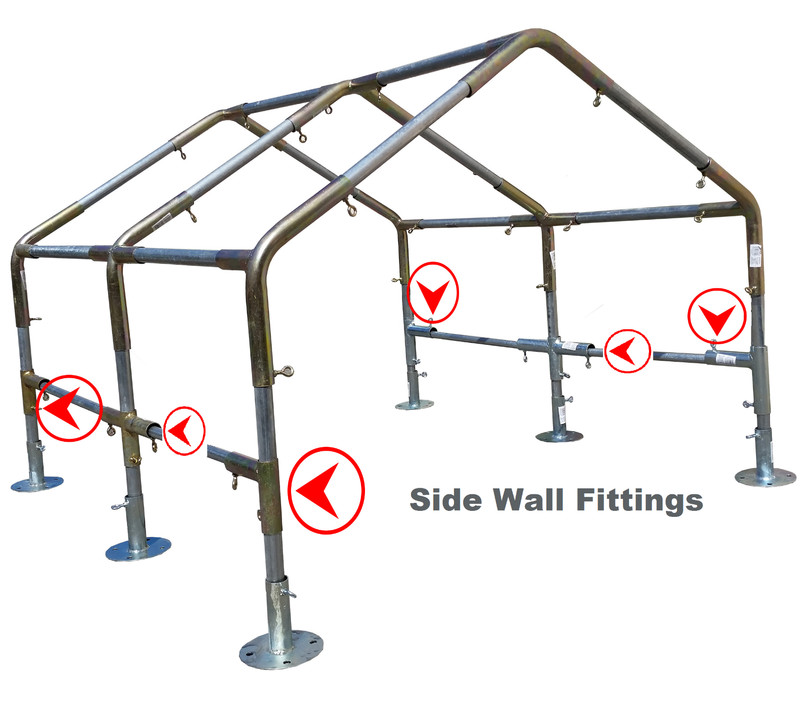 3/4" or 1" or 1-1/2" Canopy Side Wall Adaptor L Shaped Thru F0L FOL Garden Part gallery