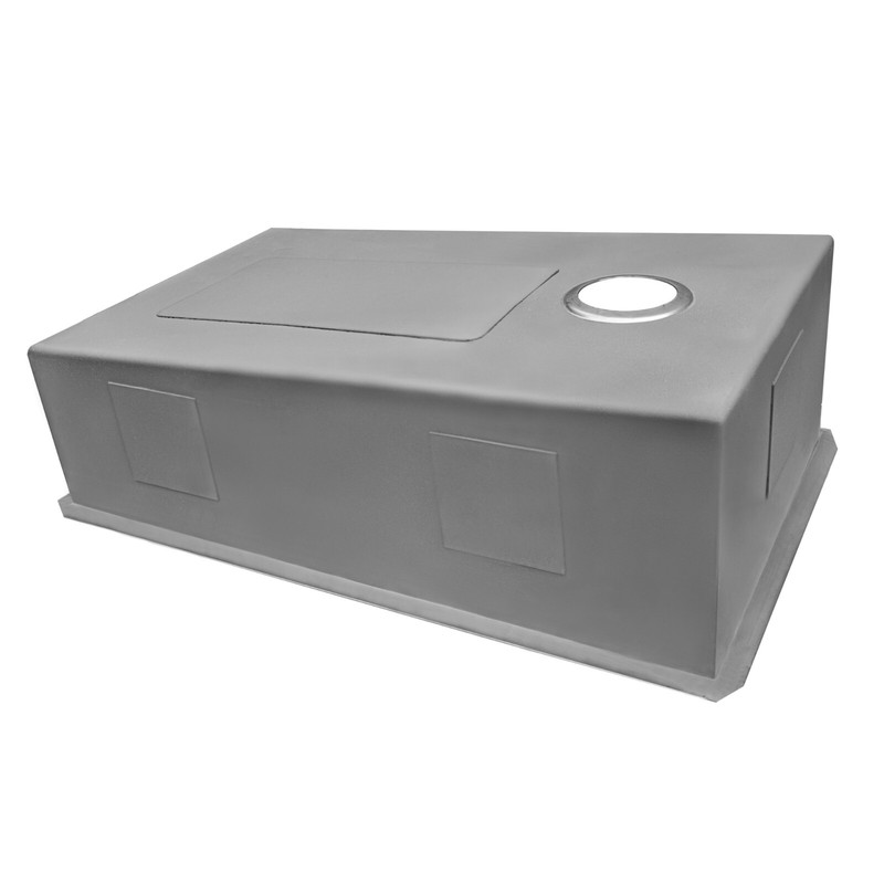 Ruvati 32-inch Slope Bottom Offset Drain Reversible 16Gauge KitchenSink- RVH7490 gallery