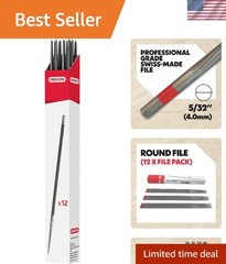 5/32” Round Files – 12 Durable Chainsaw Sharpening Tools for Low Profile Chains
