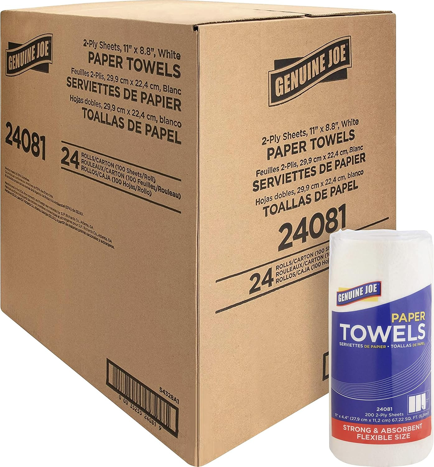 Household Paper Towels, 200 Count (Pack of 24) gallery