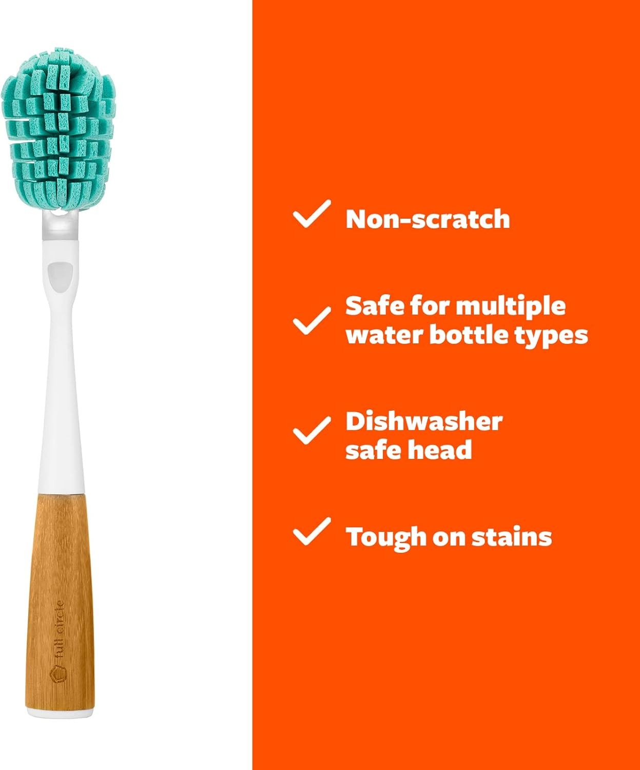 Full Circle Magic Wand Sponge Brush for Washing Glasses – Glass Cleaner Teal gallery