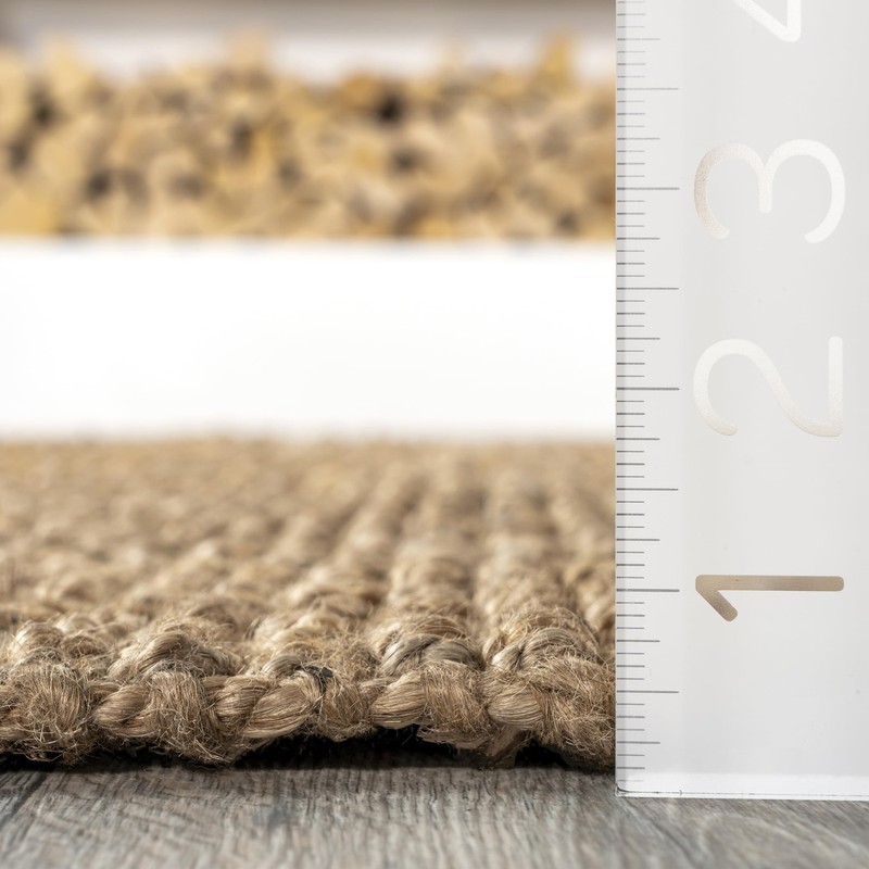 nuLOOM Ashli Handwoven Solid Jute Accent Rug, 2' x 3', Natural gallery