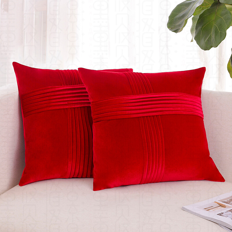 2 Pack Throw Pillow Covers Set Sofa Decor Cushion Cases Velvet Premium Cushion gallery