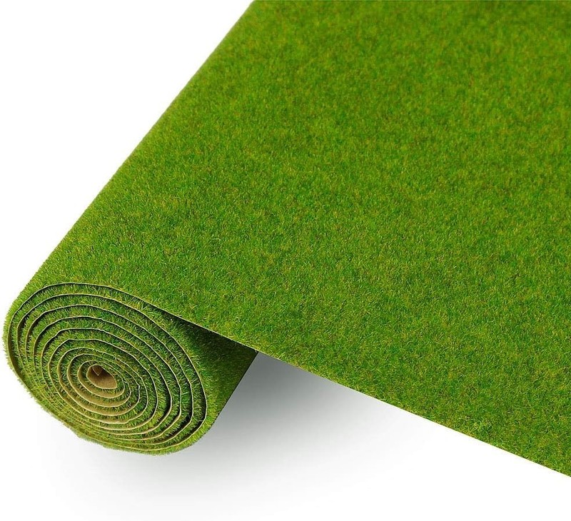 40x100cm Grass Green Artificial Grass Mat for Model Railway Layouts & Dioramas gallery