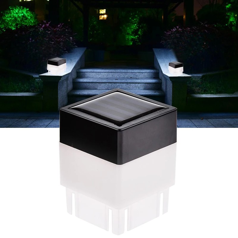 20PCS Solar Post Light 2x2" Waterproof LED Outdoor Garden Street Fence Cap Lamp gallery